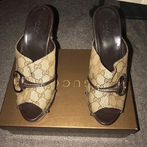 Gucci clog heels